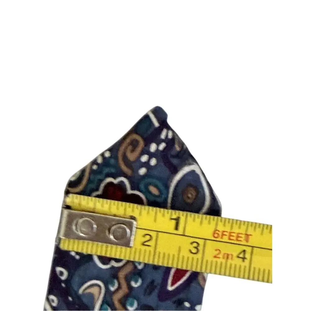 Via Veneto Hand Tailored Silk Tie 90s Abstract Vtg Geometric